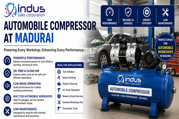 Automobile Compressor Machine at Madurai | Oil Free Compressor at Madurai | Air Compressor at Madurai