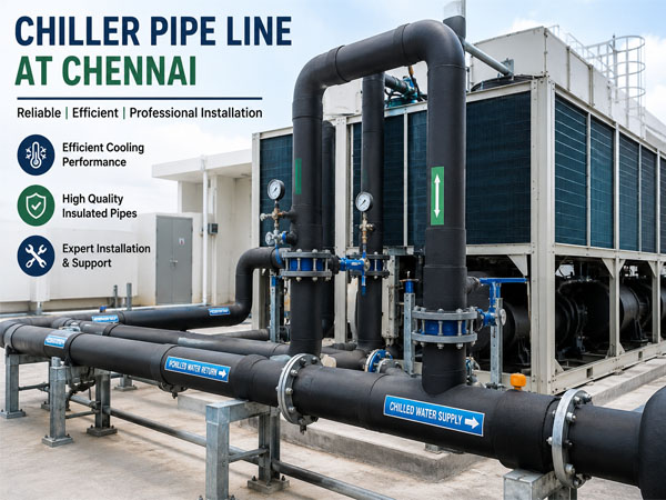 Chiller Pipe Line at Chennai | Chiller Pipe Line at Madurai | Air Compressor at Madurai