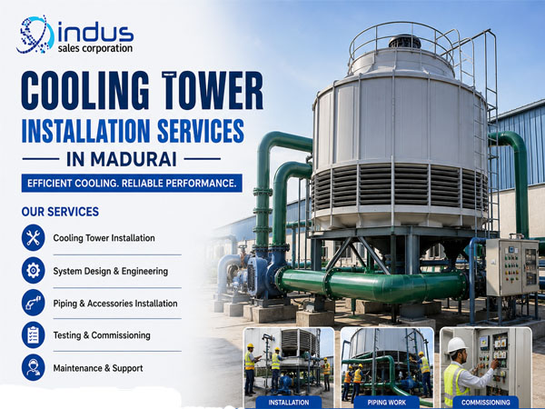 Cooling Tower Installation Services in Madurai | Chiller Pipe Line at Madurai | Air Compressor at Madurai