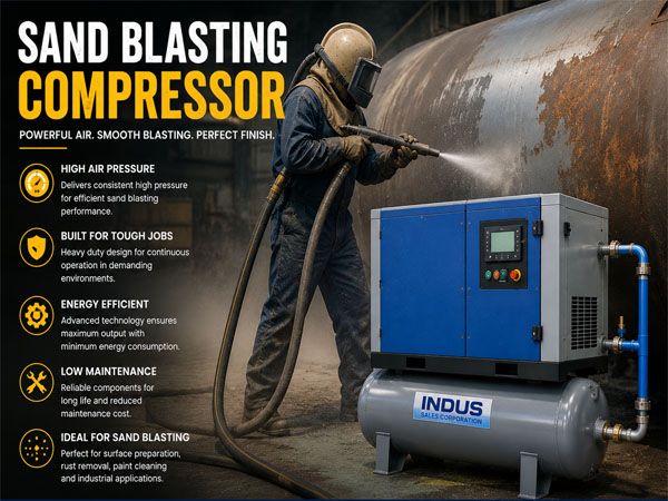 Sand Blasting Compressor | Aluminium Pipe Line at Madurai | Air Compressor at Madurai