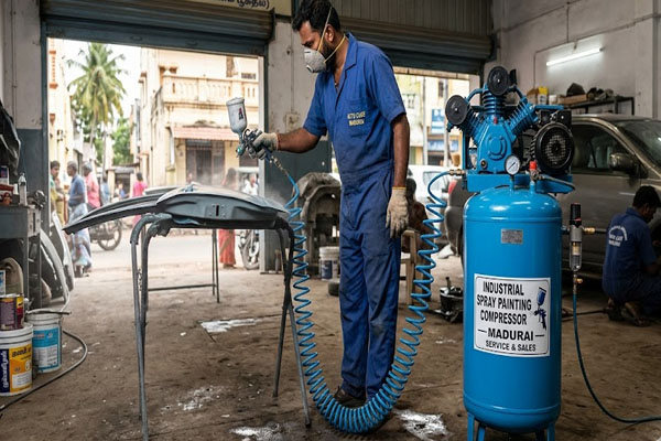 Spray Painting Compressor at Madurai | Laser Cutting Machine Compressor | Air Compressor at Madurai